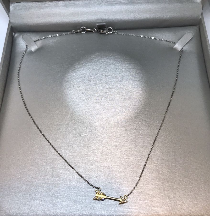 Fossil Gold Bling Arrow Necklace
