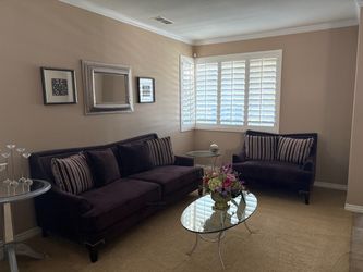 Couches, tables, mirror
