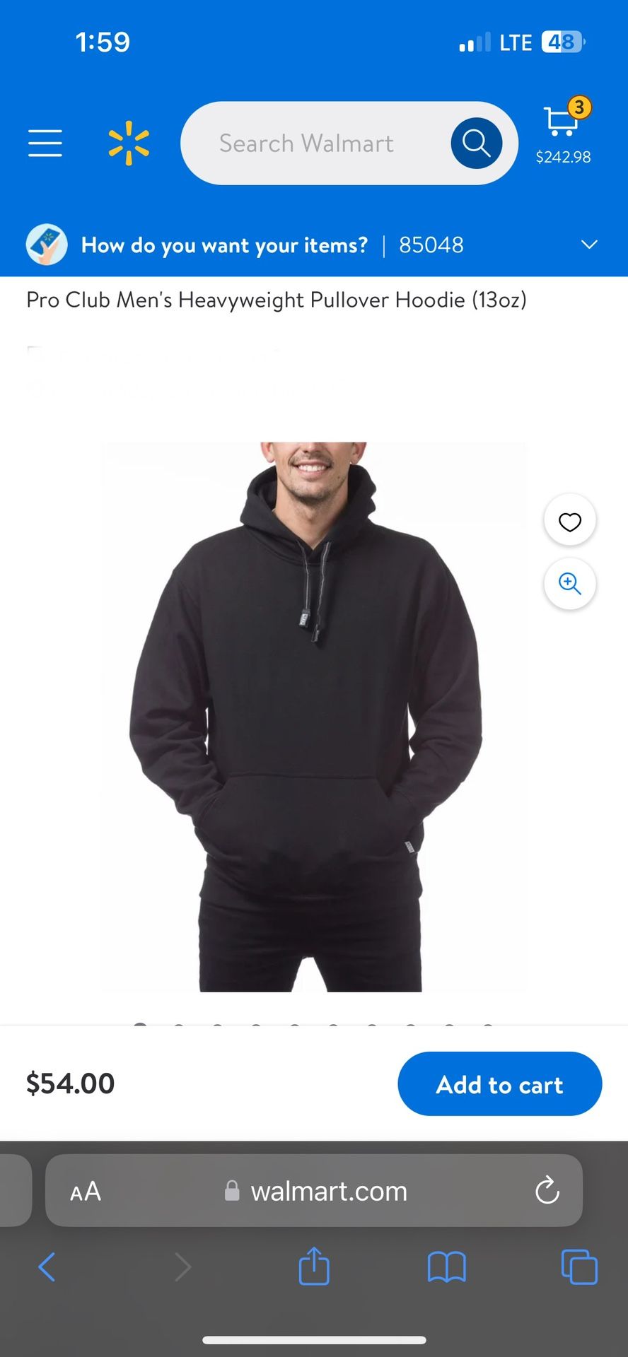 Pro Club Men's Heavyweight Pullover Hoodie (13oz) New $25