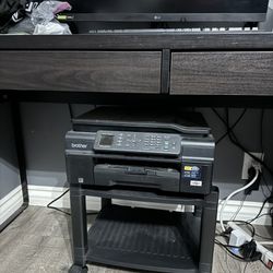 printer holder. game console holder. cart.