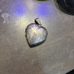 Real Lock Heart Necklace Sterling 