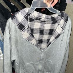 Flannel Revers able Hoodie 