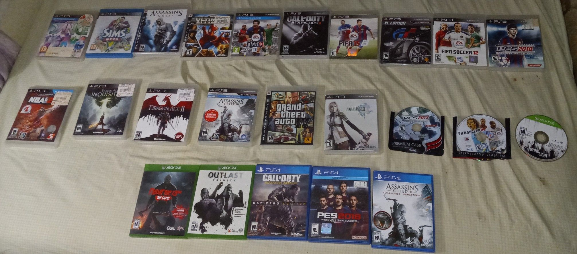 24 Games For Sale. 🎮 
18 Games For PS3. 🎮
3 Games For Xbox One. 🎮                                                   3 Games For PS4. 🎮