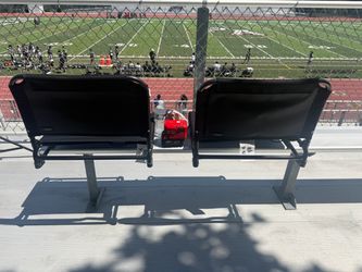 2 Strata stadium bleacher seats with back support