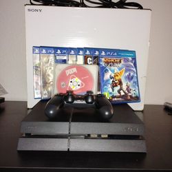 🎮 PlayStation 4 – 500GB + 8 Games   TESTED