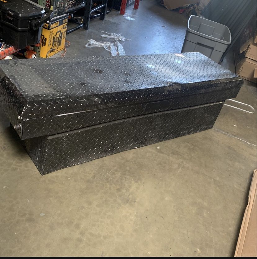 Weather Guard 71.38 in. Matte Black Aluminum Full Size Crossbed Truck Tool Box