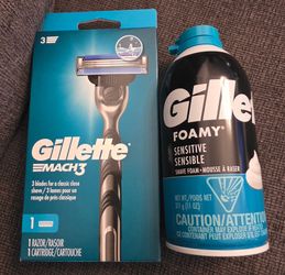 Gillette Mach3 Razor System & Shave Foam, 11 oz