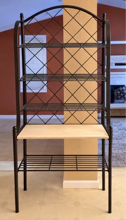 Metal Baker's Rack with Stone Shelf