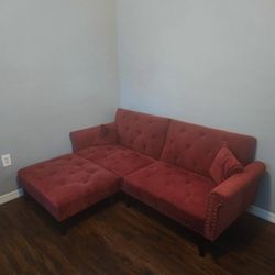 Sofa, Couch, Sectional, Futon, Maroon