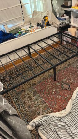 Twin bed frame - black steel