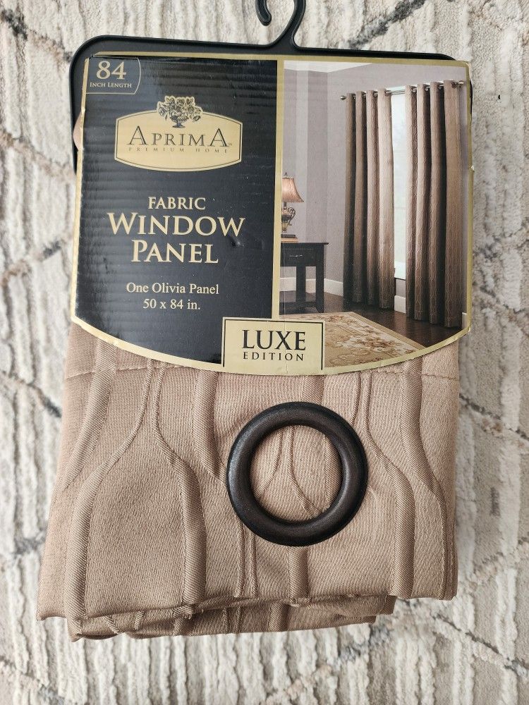 New Aprima Premium Fabric Window Curtain Panel 50x84