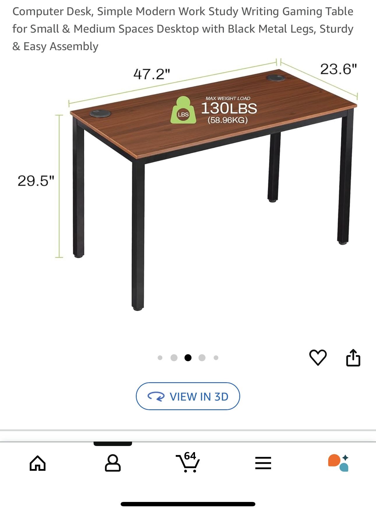 Computer And Game Desk 