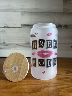 Mean Girls Burn Book Glass Cup