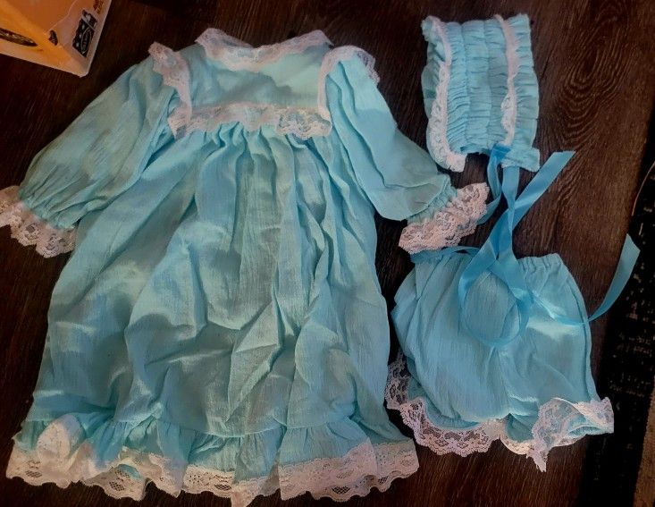 3 Pc Antique Doll Clothes