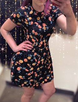 Xhilaration Floral Cross Cross Back Dress 