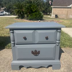 Vintage Nightstand - Web Grey 