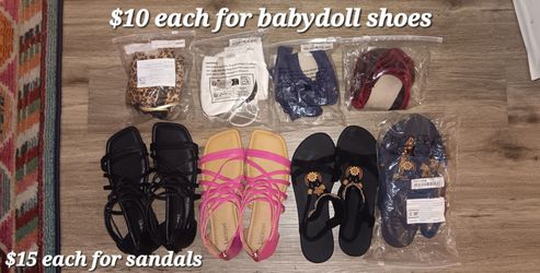 Brand new size 10 women's sandals & flats