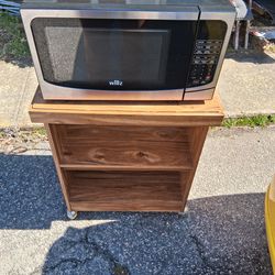 Microwave and Cart