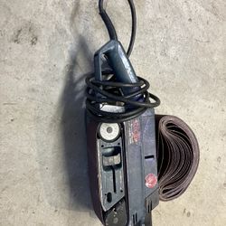 Ryobi Variable Speed Belt Sander with New Package of Sanding Belts. 