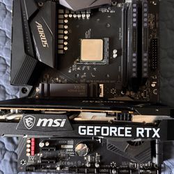 Pc motherboard with ram cpu and gpu NVIDIA GIGABYTE AMD CORSAIR