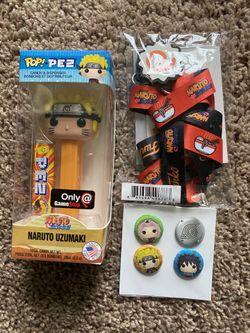 Naruto Pez, Lanyard, Pin Bundle