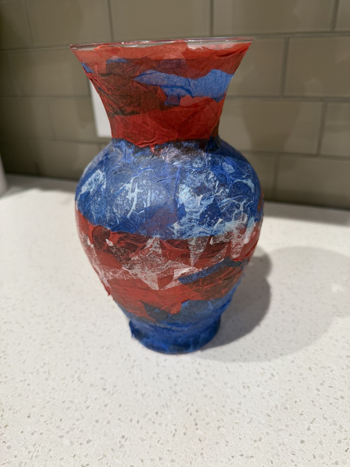American flag vase- 9 inches
