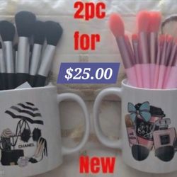 Gift Set Make Up Brush And Mug