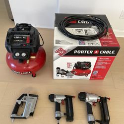 Porter Cable 3 Nailers And Compressor Combo