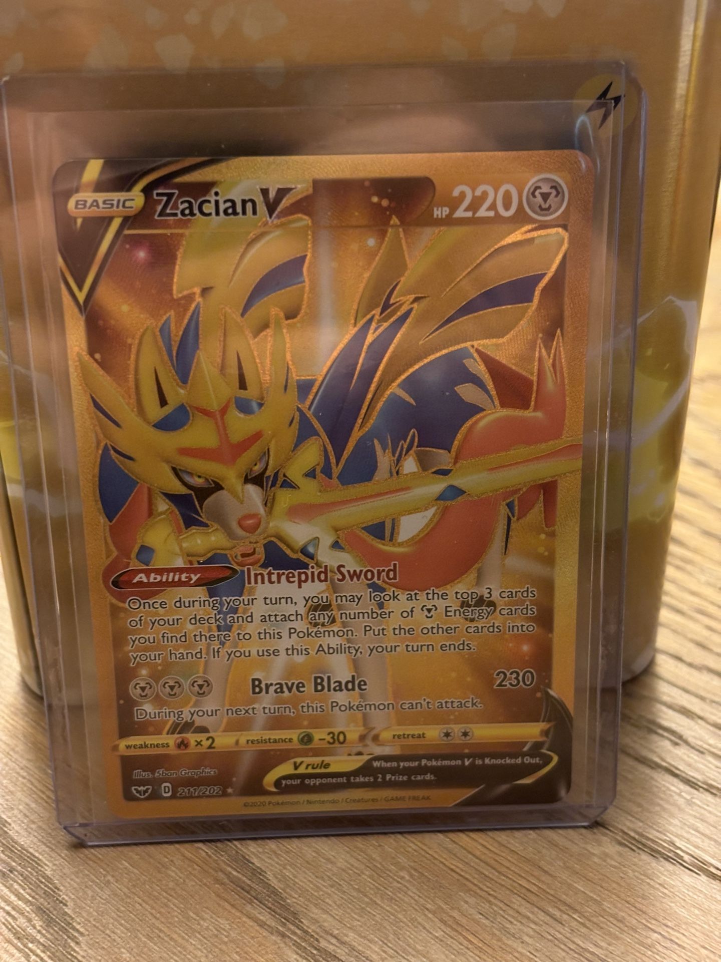Zacian V - 211/202 - Pokemon Sword & Shield Base Set Secret Rare Card