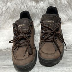 LOWA Renegade II GTX Hiking Shoes Men's Leather Vibram Soles Waterproof 12 Wide 