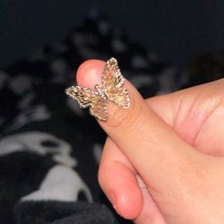 real gold butterfly ring