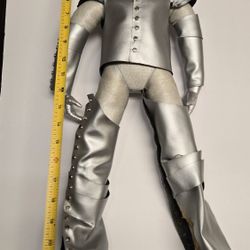 Wizard of Oz Franklin Mint Heirloom Doll 22" TIN MAN 1991, his foot is tape up do to a small chip, the side of his pants need some new glue see 