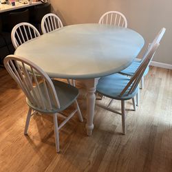 Solid Wood Dining Table + 6 Chairs
