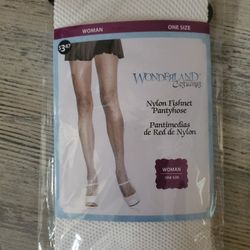 White Fishnets Pantyhose  (Woman One Size)