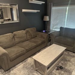 Sofa And Loveseat Set - Grey