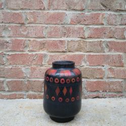 Vintage African Handcrafted Pottery Vase 
