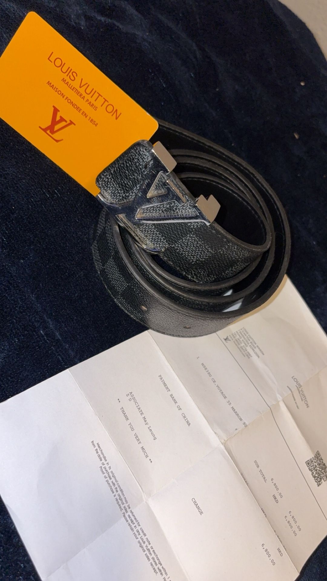 REAL Louis Vuitton Belt Black