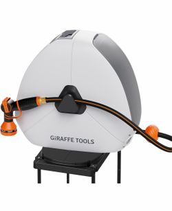 Giraffe Tools Ground-Mounted Retractable Garden Hose Reel,1/2" x 100FT