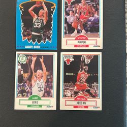 Fleer 90  Michael Jordan - Larry Bird- Scottie Pippen Basketball Cards 