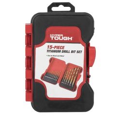 Hyper Tough 15 Piece Titanium Drill Bit Set - New