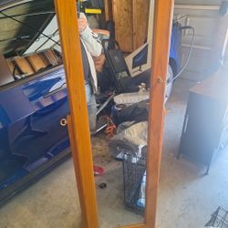 Gold & Silver Jewelry Standing Cabinet With Mirror 