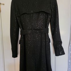 BeBe Women’s Extra Small Black Sequin Double-Breasted Coat (It's gorgeous!)