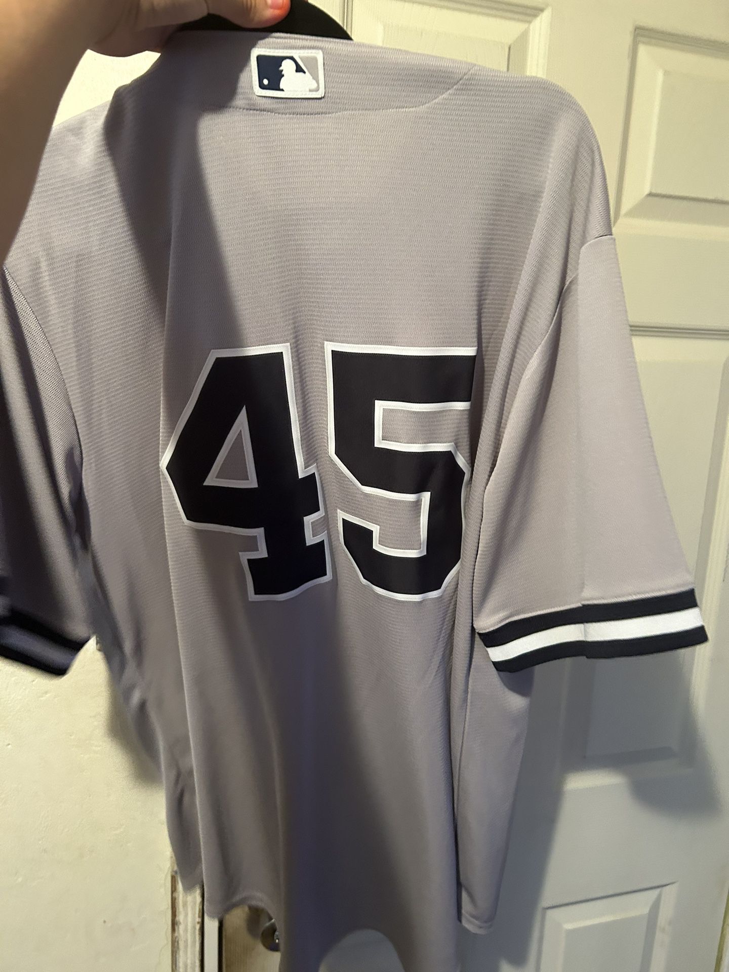 New!! New York Yankees Cole #45 White Striped Home Jersey for Sale in El  Monte, CA - OfferUp