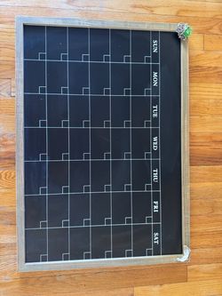 Chalkboard monthly calendar