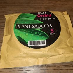 ELIT ORCHID Clear Plant Saucers Ø 5.08” (129 mm) 5 Pack- Clear Plastic Flower Plant Pot Saucer - Drip Trays for Pots

