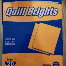 Quill BRIGHTS Orange Paper 500 CT.  Package 