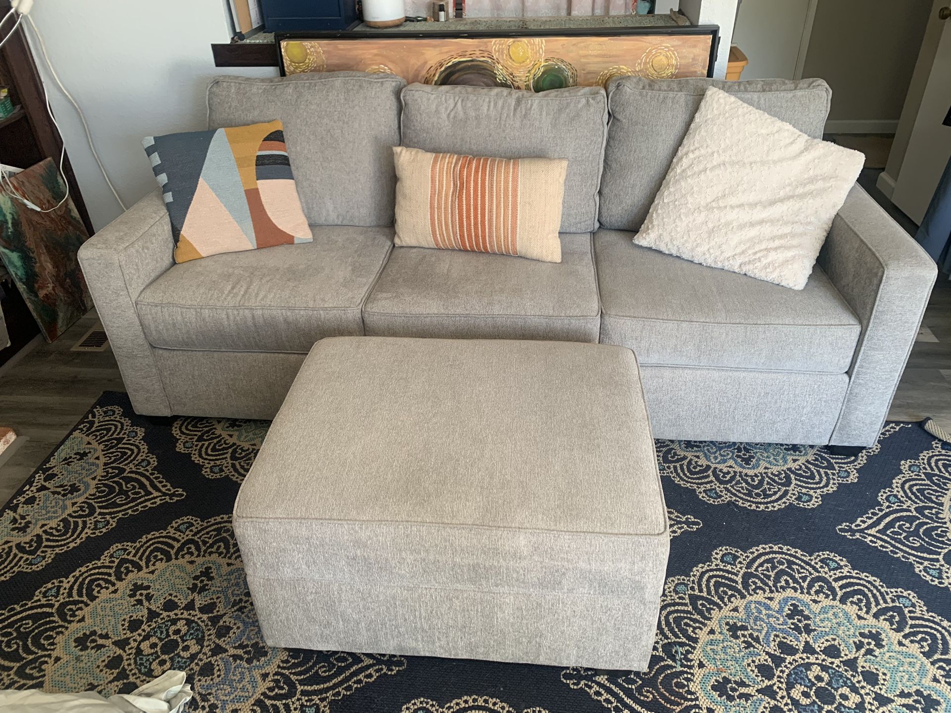 Couch/Sofa With Ottoman Like New