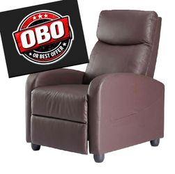 Relax! New Other SweetCrispy Home Theater Reclining Chair With Lumbar Support, Brown-OBO