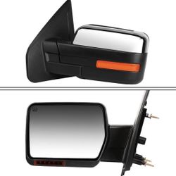 Driver Side Chrome Heat Powered Signal Mirror for Ford F-150 for 2004 to 2014
