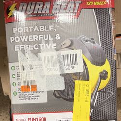 DuraHeat portable electric forced air heater.